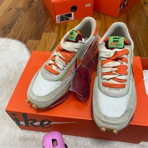 Nike waffle clear toe sacai